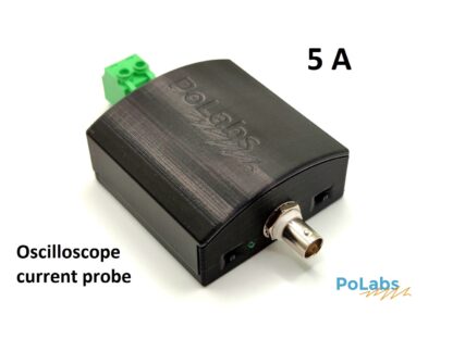 Oscilloscope current probe 5A range for measuring AC and DC currents