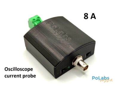 Oscilloscope current probe 8A range for measuring AC and DC currents
