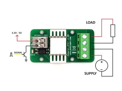 Connection of the Mosfet Power Switch Adapter - connection diagram