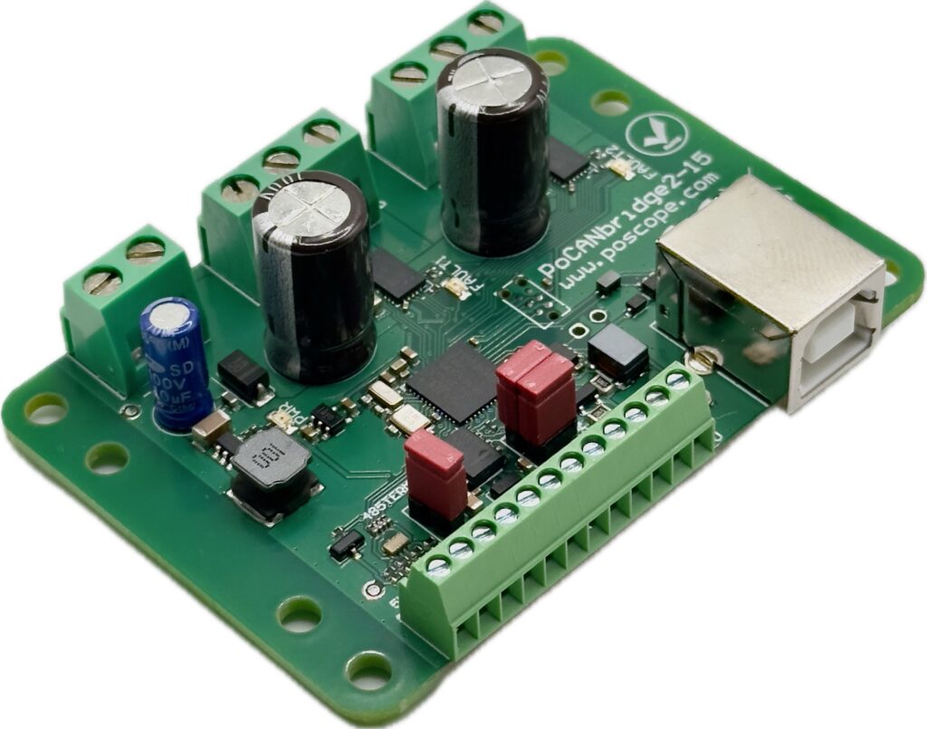 PoCANbridge2-15 dual h-bridge motor driver